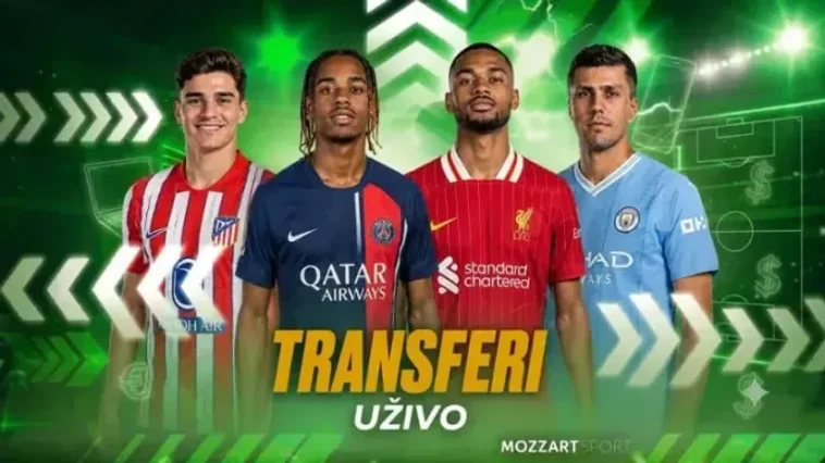 TRANSFERI (subota, 15. avgust) | Mozzart Sport TRANSFERI (subota, 15. avgust) | Mozzart Sport
