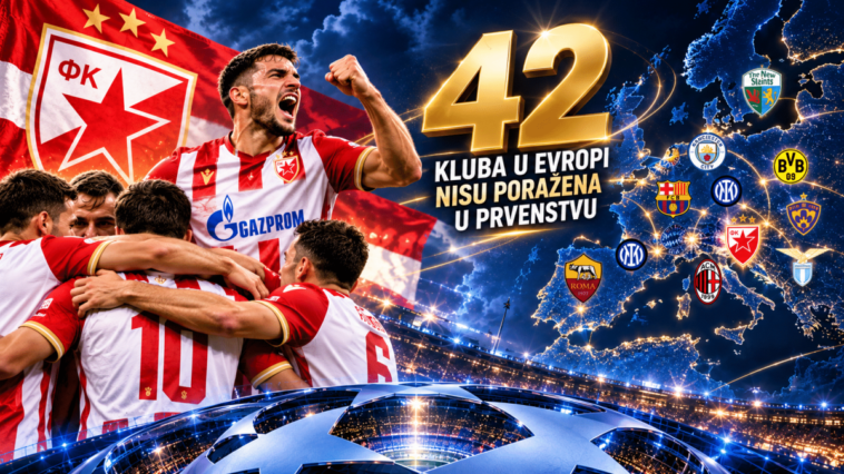 Do sada 42 kluba u Evropi nisu poražena u prvenstvu: Zvezda je trenutno druga, evo koji klub je uspešniji od nje